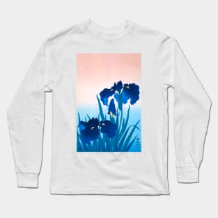 Blue Irises Japan Early 20th Century Ohara Koson Long Sleeve T-Shirt